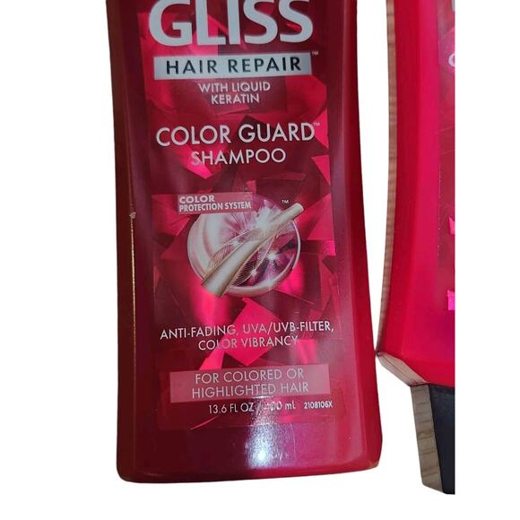 Schwarzkopf‎ Gliss Hair Repair Keratin Color Guard 1 Shampoo & 1 Conditioner - Picture 4 of 7